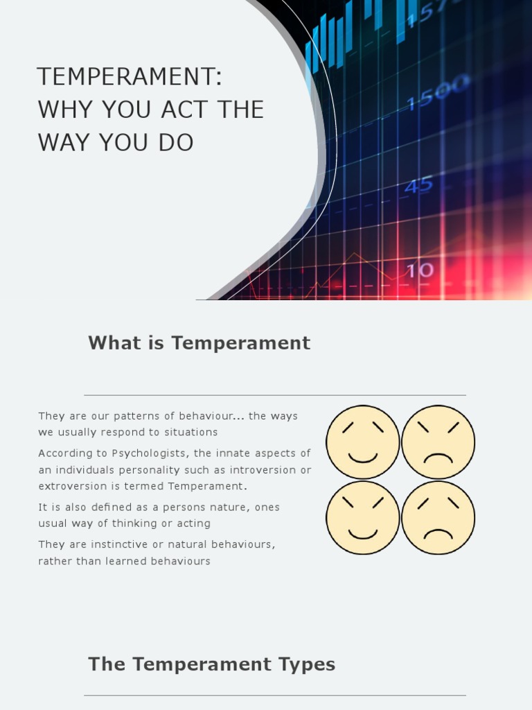 Temperament Why You Act The Way You Do PDF Temperament