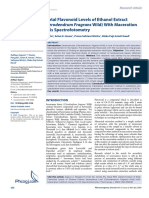 Determination of Total Flavonoid Levels of Ethanol Extract Sesewanua Leaf (Clerodendrum Fragrans Wild) With Maceration Method Using UV-Vis Spectrofotometry