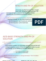 The Correlation Between PH Solution and Acid-Base Strength