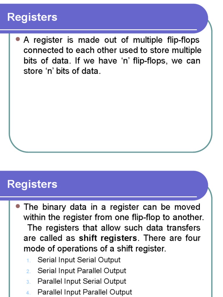 4 Registers | PDF | Integrated Circuit | Electrical Engineering