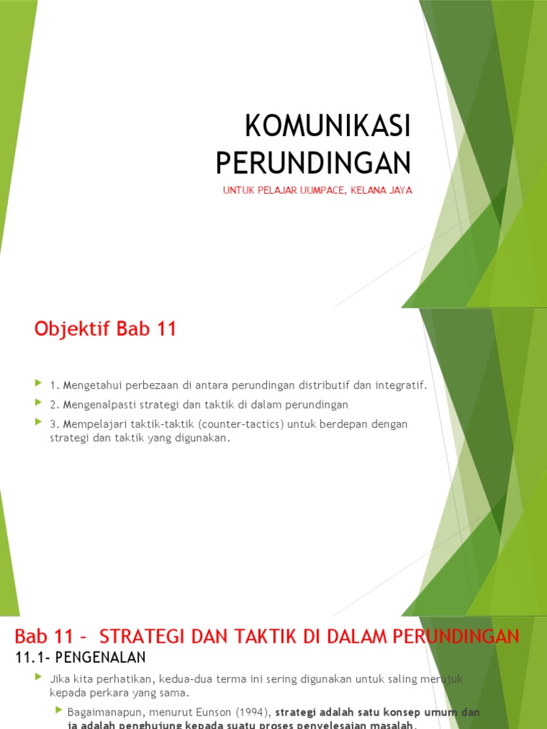 Komunikasi Perundingan Bab 11 Pdf