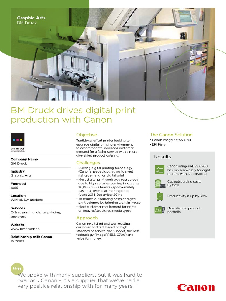 BM Druck - Testimonial - EN - Final - LR - Pack PDF | PDF | Outsourcing ...