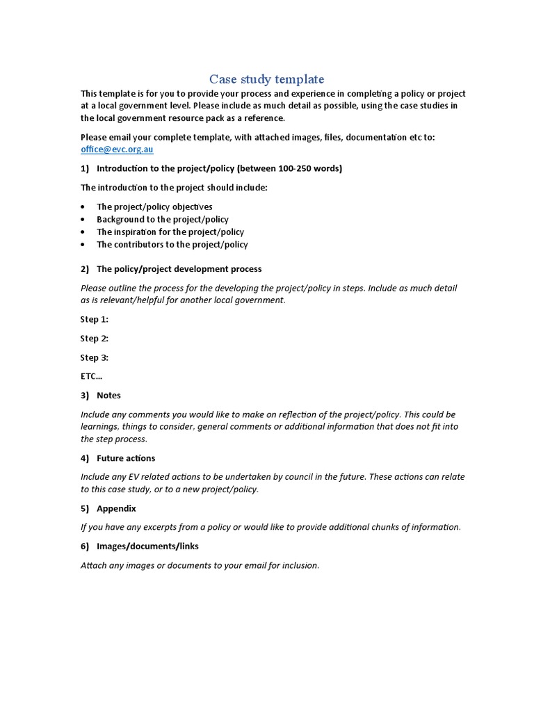 Local Government Case Study Template | PDF