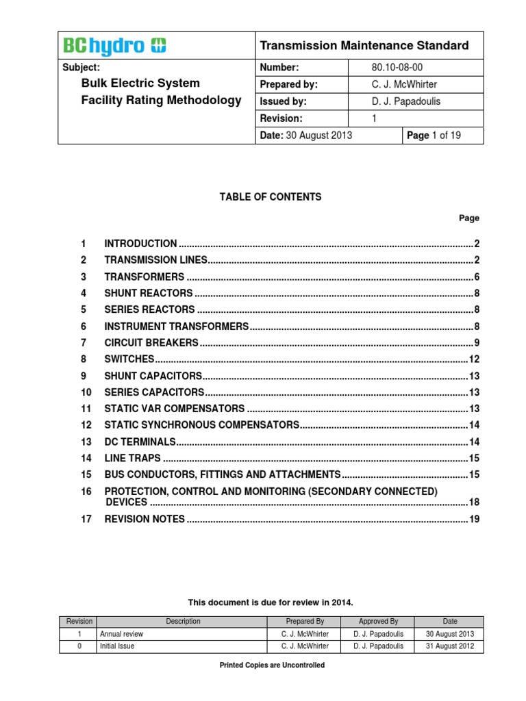 Bulk Electric System Ratings Guide | PDF | High Voltage Direct Current ...
