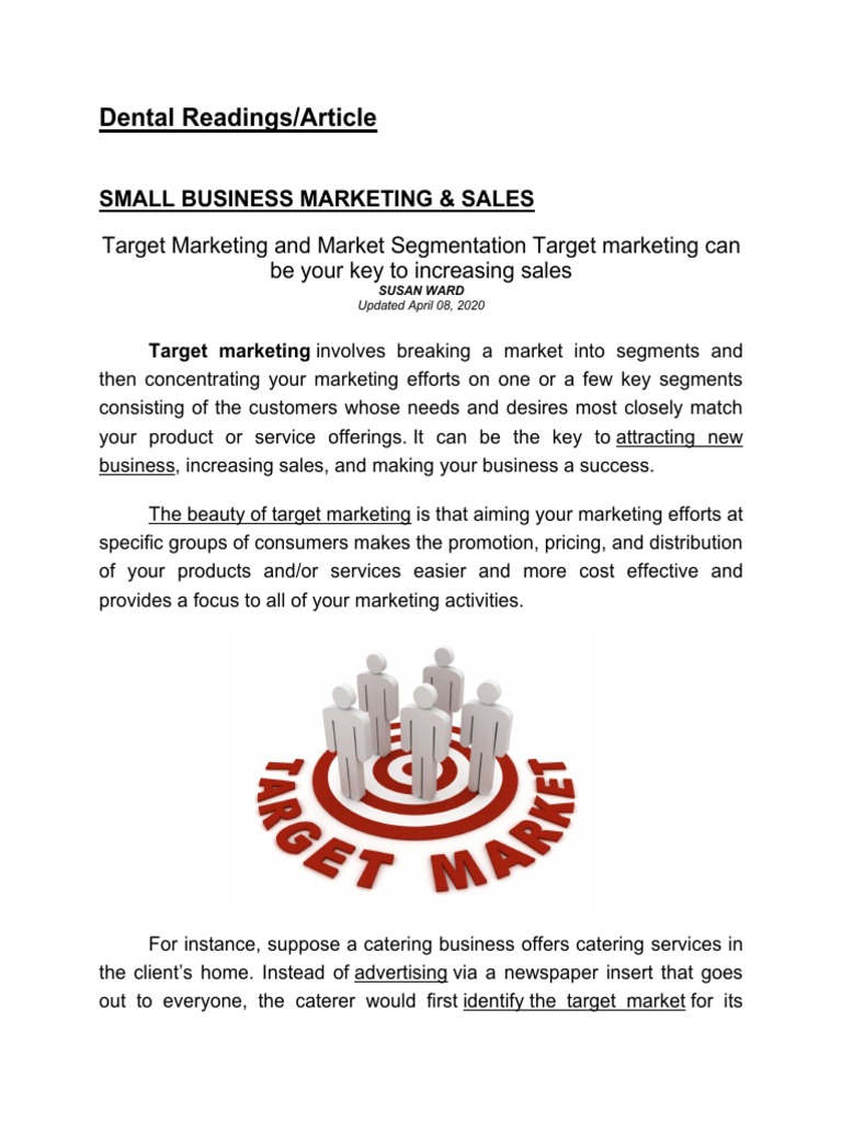 Defining Your Target Market | PDF | Market (Economics) | Microeconomics