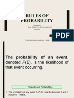 Rules of Probability: Prepared By: Engr. Gilbey'S Jhon - Ladion Instructor