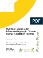 Multilevel Stakeholder Influence Mapping in Climate Change Adaptation Regimes