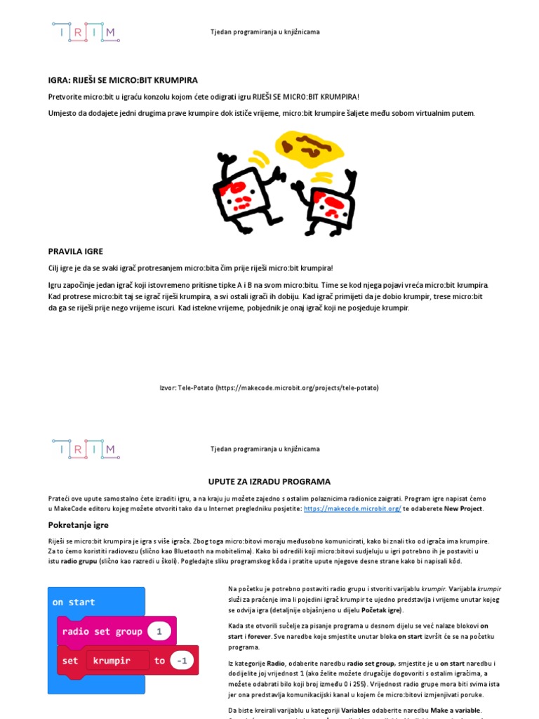 Microbit 2 Vruci Krumpir PDF | PDF