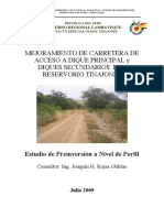 PERFIL Mejoramiento de Carretera de Acceso Dique PPal y Secundario Al Reservorio Tinajones