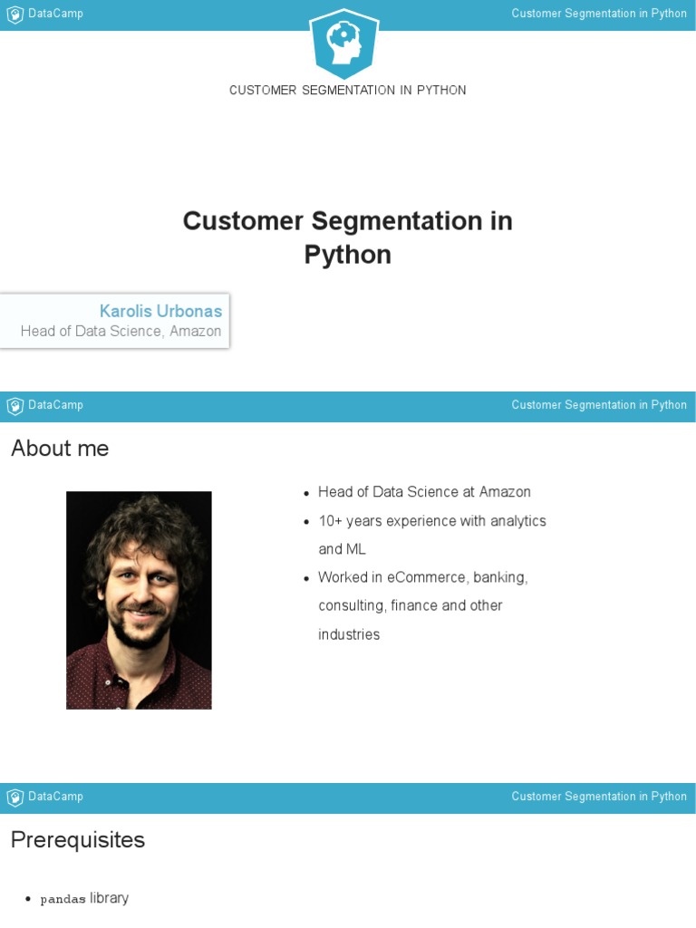 Customer Segmentation in Python Chapter1 PDF | PDF | Market ...