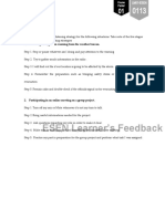 Esen Learner'S Feedback Formlearner'S Feedback Form