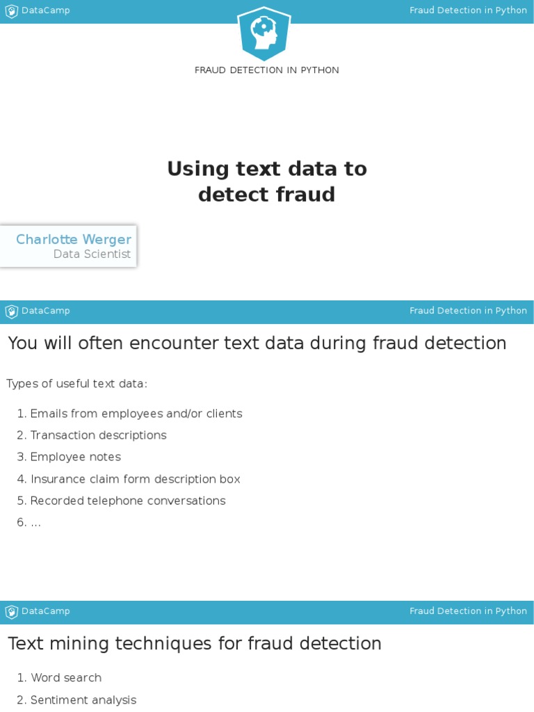 Fraud Detection in Python Chapter4 | PDF | Computational Neuroscience ...