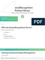 SpeechRecognition: Python Library for Spoken Language Processing