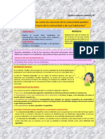 Argumentamos Como Los Recursos de La Comunidad Pueden Influir en El Futuro de La Comunidad y de Sus Habitantes