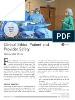 Clinical Ethics: Patient and Provider Safety