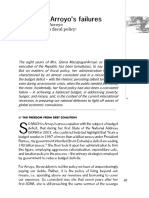 Financing Arroyo's Failures: A Review of The Arroyo Administration's Fiscal Policy