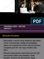 Metode Simpleks untuk Program Linier