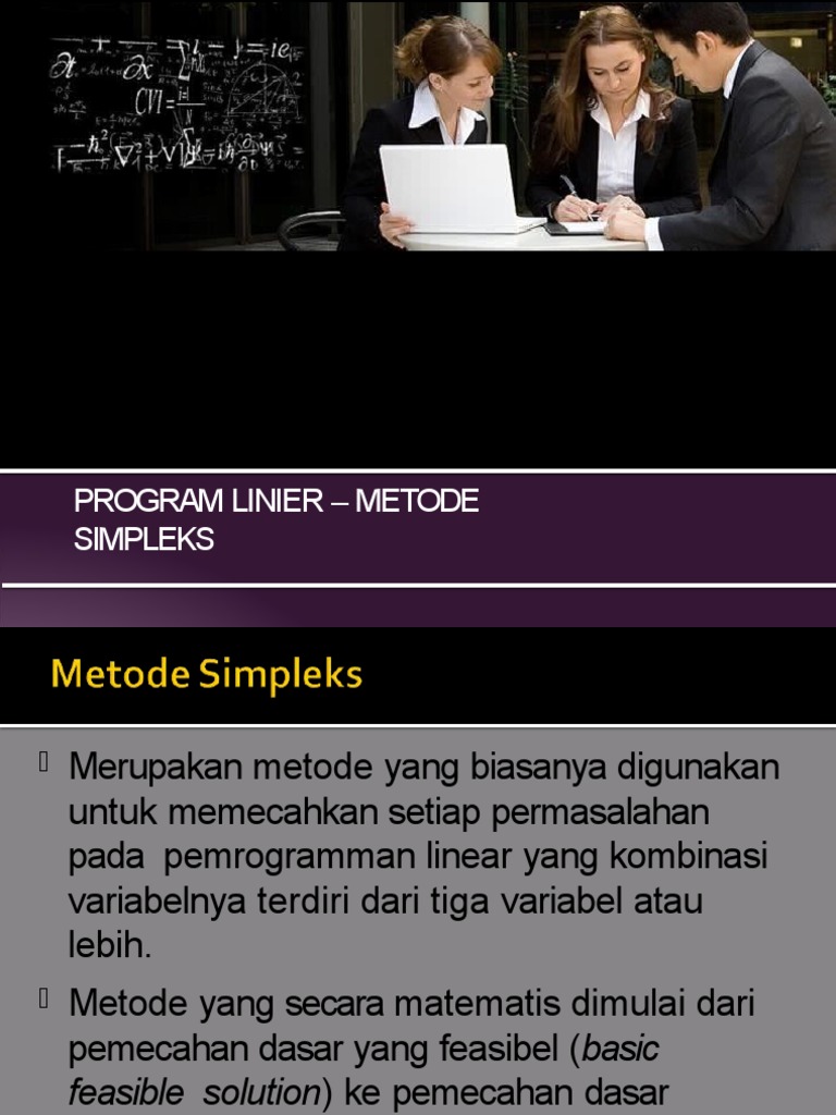 Simpleks 1 | PDF | Metode & Bahan Ajar | Sains & Matematika