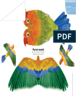 Parrot Model: See Back of Poster For Cutting and Folding Guide and Instructions