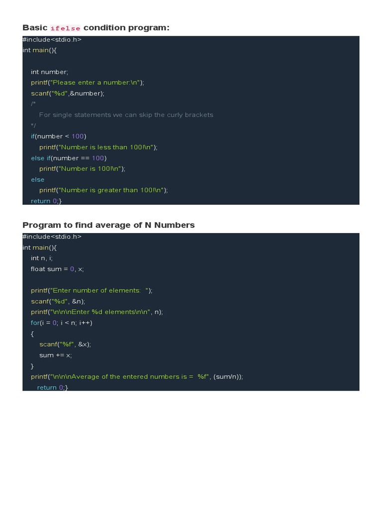 Turbo C Example Programs | PDF