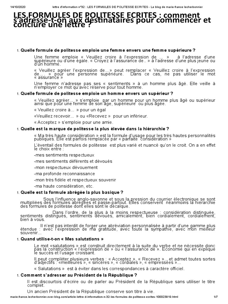 Formule politesse ambassadeur excellence
