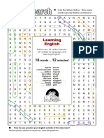 Task 2 - Learing English - Wordsearch (Student) 2