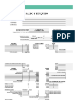 Plantilla de Excel para Liquidación y Finiquito