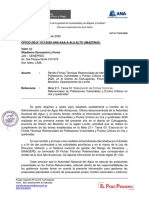 OFICIO (M) #013-2020-ANA-AAA.A-ALA - ALTO AMAZONAS. Valm. (R) Wladimiro Giovannini y Freire
