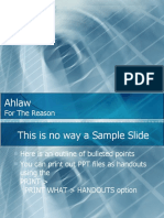 Ahlaw: For The Reason