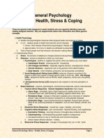 General Psychology Notes - Health, Stress, & Coping