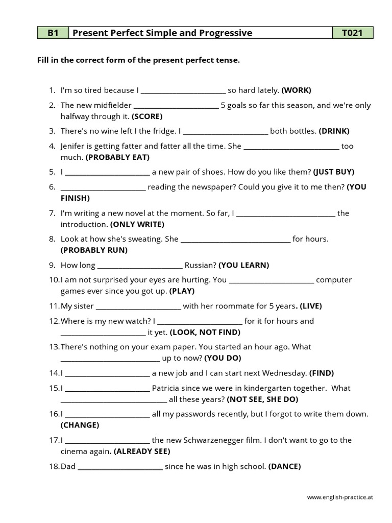 Present Perfect Simple & Progressive | PDF