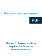 Prepare Stock and Sauces