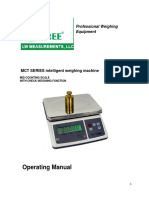 Operating Manual: MCT SERIES Intelligent Weighing Machine