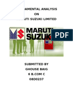 Fundamental Analysis of Maruti Suzuki LTD