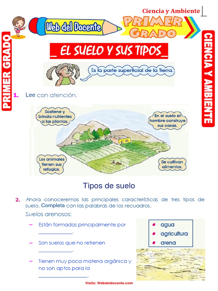 El Suelo y Sus Tipos para Primer Grado de Primaria | PDF