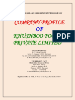 Company Profile: Khushboo Foods Private Limited