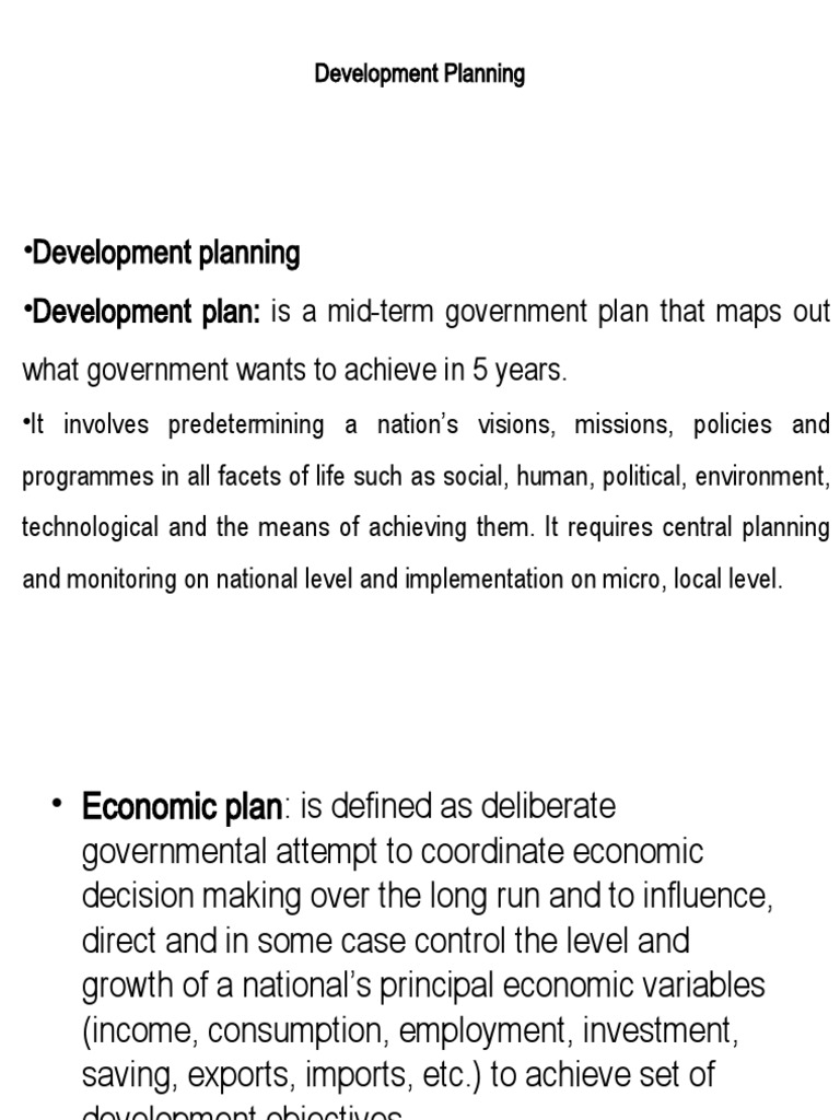 Overview of Development Planning | PDF | Net Present Value | Internal ...
