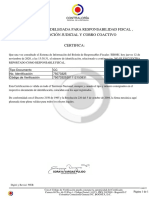 Certificado de no responsabilidad fiscal Colombia