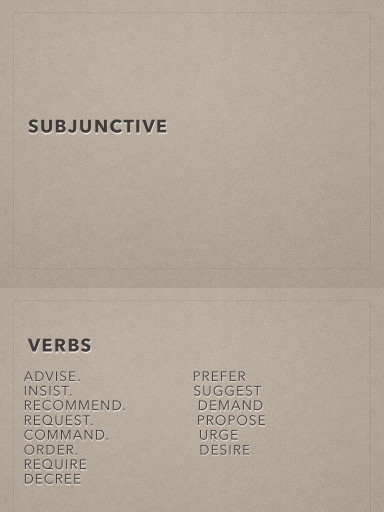 Subjunctive PDF | PDF