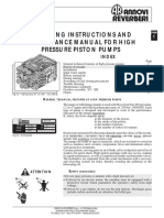 Operating Instructions and Maintenance Manual For High Pressure Piston Pumps