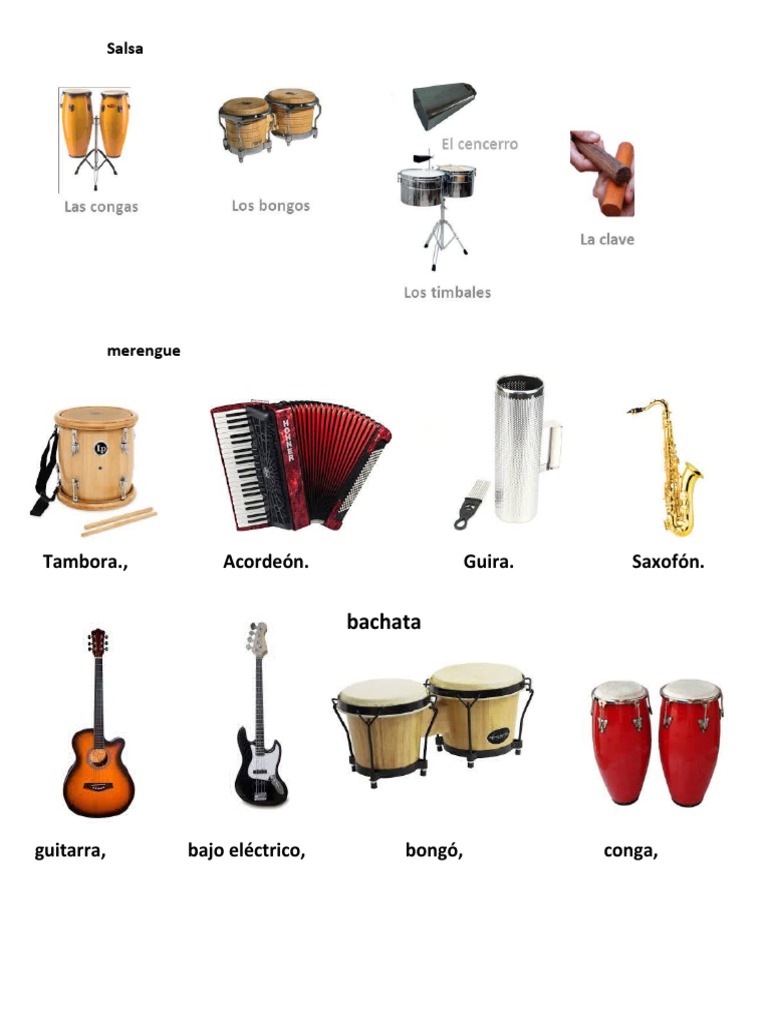 Que Instrumentos Se Utiliza en Merengue Salsa y Bachata | PDF