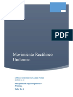 Movimiento Rectilíneo Uniforme