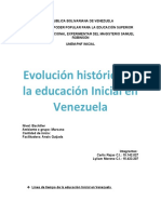 Línea de Tiempo de La Educación Inicial en Venezuela