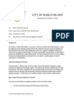 Report To Marco Island City Council On Legislative Priorities - Nov. 19, 2020
