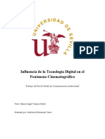 Tecnología Digital en El Fenomeno Cinematografico