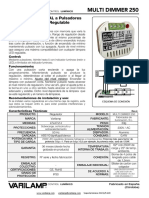 Multidimmer 250 ficha técnica