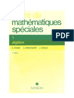 Cours de Mathematiques Speciales Tome 1 Algebre - E. (Edmond) Ramis, C. (Claude) Deschamps, J. Odoux - 2225815011