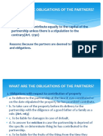 What Are The Obligations of The Partners?