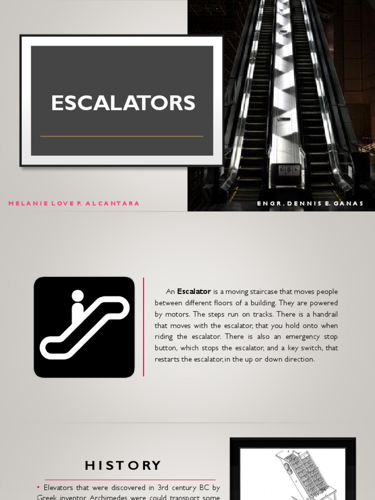 Moving Staircases Pdf Escalator Manufactured Goods
