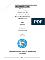 Effects of Inter-Gender Relationships On University Students